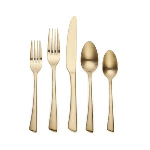 Ensemble de couverts de style américain en métal plaqué or avec poignée créative simple pour la maison et le mariage - Product Image 5