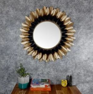 Foldable Iron & Golden Geometric Decorative Mirrors Wall-<b>Mounted</b> <b>for</b> Home & Hotel Living Room Decoration From India - Product Image 3