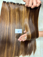 Meilleure vente! Extensions de trame de cheveux bruts vietnamiens 100% luxe sans couture couleur de trame plate Styles bruns Extension de cheveux