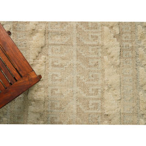 Alfombra de lana de lujo a pedido con borlas hechas a mano Rectángulo de estilo moderno para sala de estar Puerta del dormitorio Tamaño grande Buen precio - Product Image 1