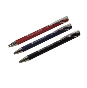 Stylo à bille roulante métallique à motif granuleux doré équipé d'une recharge fabriquée en Allemagne, présenté dans une boîte cadeau, fournitures scolaires promotionnelles - Product Image 6