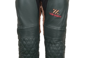 Pantalon de moto en cuir véritable de vachette vert foncé, résistant, de la marque Lazib Sports, pour hommes, motards de rue, pantalon de motard - Product Image 5