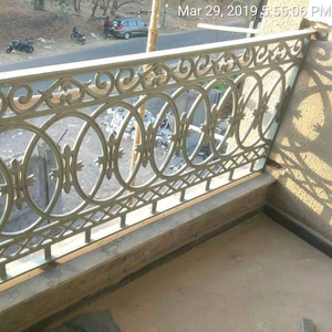 Balustrade de balcon en fonte de Paris ornée moderne, sur mesure, finition antirouille, garde-corps de terrasse en aluminium, garantie 5 ans, Balaji - Product Image 1