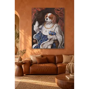 Fida Cavalier King Charles Spaniel mit Zepter und Krone Leinwanddruck - Product Image 5