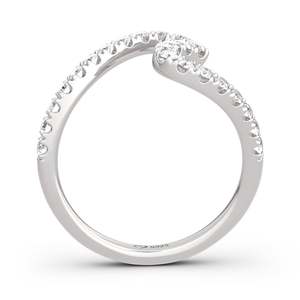 แหวนเงินสเตอร์ลิงลายคลื่นทะเลเจลิยาเคลือบโรสโกลด์และประดับเพทาย - Product Image 3