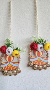 พวงมาลัยดอกไม้ประดิษฐ์รูปดอกพีโอนี สำหรับตกแต่งงานเทศกาล ดีวาลี งานกาปตี และตกแต่งบ้าน - Product Image 4