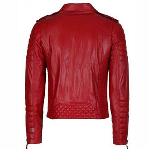 Veste de moto en cuir fonctionnelle pour hommes avec évents arrière pour une meilleure circulation de l'air veste de moto en cuir pour hommes - Product Image 2