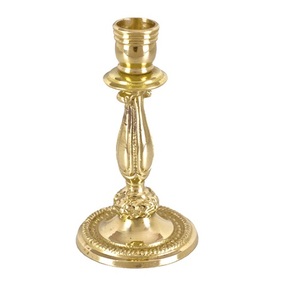 Support de bougie en aluminium doré, design moderne, fait à la main, pour mariage et maison - Product Image 3