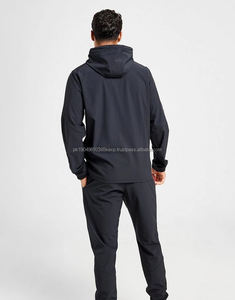 Nouvel ensemble de survêtement décontracté noir tendance, survêtement de sport léger personnalisé, ensemble coupe-vent à fermeture éclair pour hommes - Product Image 5