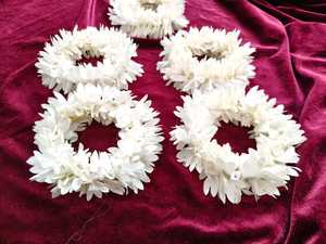 Bracelets en tissu/jaune de jasmin Gajra, Sangeet Haldi Mehndi Ganey Gajra Ganaas, Mehndi Mayoon Kalire, Gajra Bangle écologique - Product Image 2