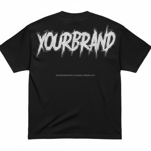 High Quality Eco-Friendly Heavyweight Boxy Oversized Streetwear Casual T-<b>Shirt</b> Custom Screen Print Cotton <b>Satin</b> Summer <b>Men</b> - Product Image 2