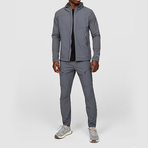 Custom Logo Polyester Zip up Set Men Reflective Tracksuits Streetwear Casual <b>Windbreaker</b> <b>Black</b> Tracksuit Mens - Product Image 3