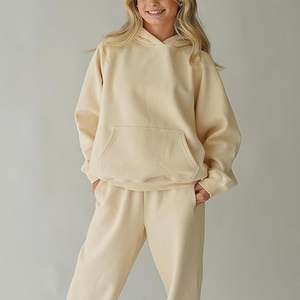 Tenues GSM lourdes en polaire brodée de fleurs Preppy personnalisées-Fournisseurs de surdimensionnés pulls à capuche pantalons femmes Y2K survêtements - Product Image 2