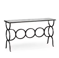 Table console en acier inoxydable de qualité supérieure avec support de rangement décoratif revêtu de poudre fini pour la décoration intérieure dans le salon ou l'entrée
