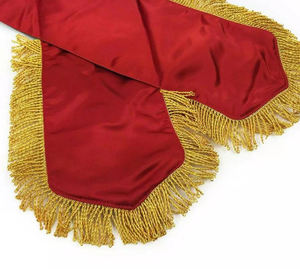 Delantal de matrona asociada digna del pasado masónico bordado a mano Orden de Eastern Star OES Fajas de terciopelo púrpura Ronpex - Product Image 4