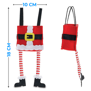 Sacchetto Decorativo a Forma di Piedi di Babbo Natale, Accessori per le Festività - Product Image 4