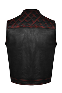 Chaleco de Cuero Marrón con Cuello en V, Prenda Exterior Informal y Transpirable para Invierno, Servicio OEM Disponible, Chaleco de Cuero de Moda con OEM - Product Image 6