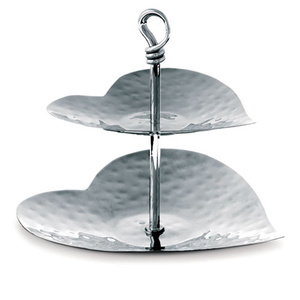 Support à gâteau portable galvanisé de style royal, personnalisé, à 3 niveaux, de forme arrondie, pour la décoration de table et les accessoires. - Product Image 3