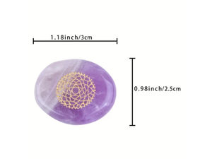 Juego de piedras curativas de cristal hechas a mano de 7 Chakras, piedras preciosas de ágata Natural, bolsa de terciopelo para Reiki, meditación, energía, recuerdo hecho a mano - Product Image 3