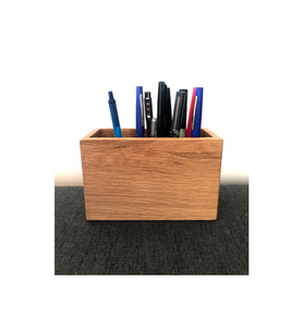 Porte-stylo en bois au design moderne avec couleur naturelle, organisateur de rangement de bureau, étui de papeterie, porte-stylo à vendre - Product Image 1