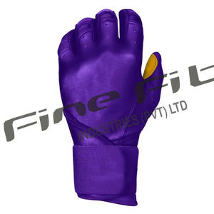 Gants de frappeur de baseball et de softball en cuir pour hommes professionnels fermeture à boucle respirante personnalisable pour l'entraînement - Product Image 1