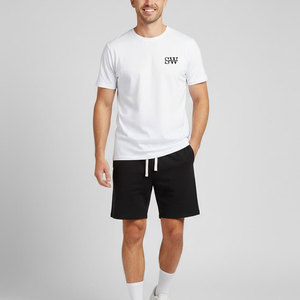 Athletic Inspired T-Shirt And Shorts <b>Set</b> Men Comfortable Breathable Material Suitable For Gym Workout Sports Training - Product Image 1