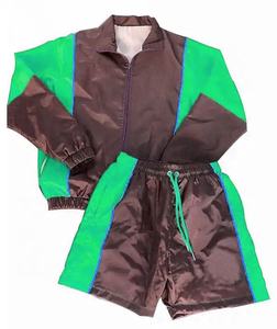 Ensemble coupe-vent d'été tricoté respirant avec sweat à capuche court et survêtement pour homme – Style urbain personnalisable pour l'entraînement - Product Image 3