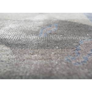 Tapis Manchaha bleu noué à la main en laine et soie de bambou, épaisseur 10 mm, motif géométrique abstrait pour la maison, couloir, modèle rectangulaire - Les-1756 - Product Image 3