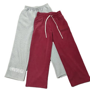 Pantalon de jogging léger en molleton de coton pour homme Pantalon de survêtement unisexe à séchage rapide avec logo personnalisé à rayures latérales surdimensionné et confortable - Product Image 3