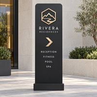 Pylône publicitaire extérieur personnalisé, panneau directionnel en métal pour hôtel, bureau, résidence