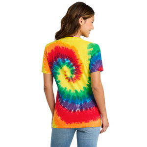 Tie Dye V Neck Cotton Tee | <b>Rainbow</b> Color Casual <b>T</b> <b>Shirt</b> | Custom Logo Printing | Wholesale Bulk Orders Available - Product Image 5