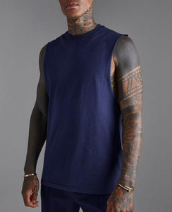 Venta al por mayor de ropa deportiva para hombre sin mangas Fitness Tank Top hombres STREET OEM personalizado uniforme de algodón transpirable camisetas sin mangas - Product Image 3