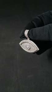 Pendentif Oeil de Moissanite Glacé Unisexe Pendentif Personnalisé en Diamant VVS Pendentif Hip Hop pour Homme en Argent 925 Collier de Moissanite Personnalisé - Product Image 2