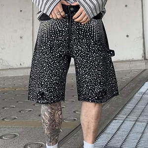 Confortable hommes strass Shorts fermeture éclair hommes strass Shorts léger en gros hommes strass Shorts - Product Image 2