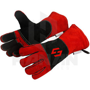 Guantes DE SEGURIDAD DE CUERO Partido de vaca de alta calidad personalizados 2025 resistentes al calor a bajo precio guantes de soldadura industrial - Product Image 5