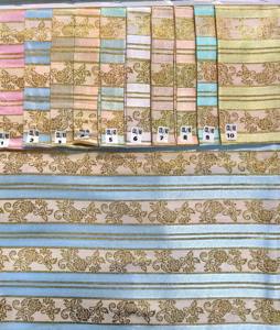 ผ้าแจ็คการ์ดสีทองแบบออร์แกนิกที่ทันสมัยผ้าจาริทนน้ำสำหรับส่าหรีเลเฮนนาส์มีสไตล์และการตกแต่งบ้านที่หรูหรา - Product Image 2