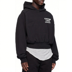 เสื้อฮู้ดดี้ทรงบ็อกซี่ผ้าฝ้ายเนื้อหนา 100% สไตล์หรูหราสั่งทำพิเศษ พร้อมโลโก้สั่งทำ ผ้าฟลีซเนื้อนุ่ม ผู้ผลิตชุดวอร์มผ้าเฟรนช์เทอร์รี่ - Product Image 2