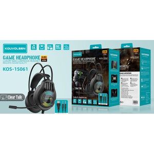 Auriculares para Juegos KOS-15061, Diseño Sobre la Oreja con Cancelación de Ruido Ambiental y Cable de 1.8m para una Experiencia de Juego Mejorada - Product Image 1