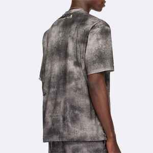 2025 Street Style personnalisé hommes décontracté T-Shirt régulier 300gsm vieux gris trous cassés conception 100% coton lavé mode en gros - Product Image 4