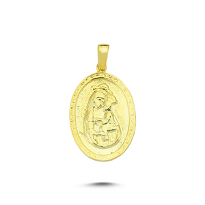 Virgin Marry สร้อยคอไม้กางเขนพระเยซู,สร้อยคอทองคำแท้9K 14K 18K 22K จี้คริสเตียนแบบขายส่งเครื่องประดับ
