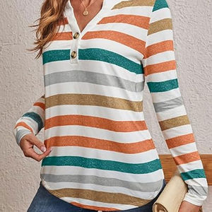 Wholesale High Quality Women's Custom Blank Breathable Short Sleeve Spring Blouse with Front Logo - Product Image 3