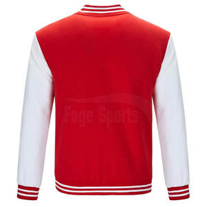 Confortable hiver chaud hommes Letterman veste toile col montant avant Logo coupe-vent de haute qualité à prix raisonnable - Product Image 3