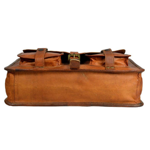 Sacoche pour ordinateur portable en cuir véritable fabriquée à la main en Inde, sac messager unique, luxe, étanche, boucle, écologique, tendance, épaule - Product Image 5