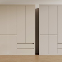 Armoire de chambre à coucher minimaliste moderne, allant du sol au plafond, avec un design personnalisé tout neuf et des matériaux écologiques