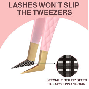 Lash Tools Fiber Tweezers for Lash <b>Extensions</b> and Straight Isolation <b>Eyelash</b> Tweezer Set Professional Precision <b>Mink</b> Lashes Fan - Product Image 2