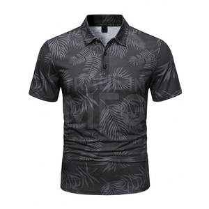 2024 nouveau Style hommes pour Polo 100% coton doux respirant séchage rapide à manches courtes tricoté 260 grammes imprimé motif - Product Image 1