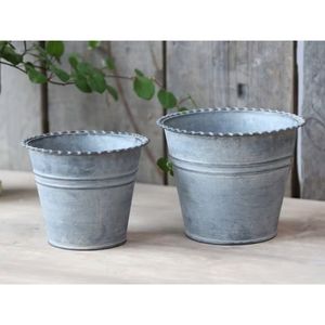 Grossiste Jardinières à fleurs en métal galvanisé en forme de seau avec poignées en corde pour la maison et le jardin Jardinières décoratives - Product Image 6