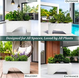 Compre macetas grandes de cerámica modernas para interiores en cualquier jardín o balcón a precios económicos con envío gratuito a EE. UU. y Europa. - Product Image 2