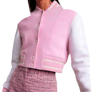 New Fashion Stylish Custom Logo <b>Women</b> Regular Varsity <b>Jacket</b> Autumn Raw Hot Selling Trending Eco-Friendly <b>Heated</b> - Product Image 3