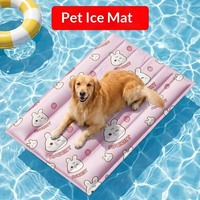 Alfombra Refrescante para Mascotas con Estampado de Dibujos Animados, Alfombra de Gel Refrigerante de Verano al por Mayor para Perros, Gatos, Dormitorios, Jaulas y Suelos